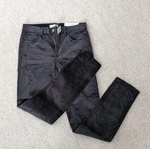 Loft black velvet pants